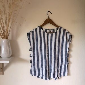 🔷 Vintage handmade airy top with open sides 🔷